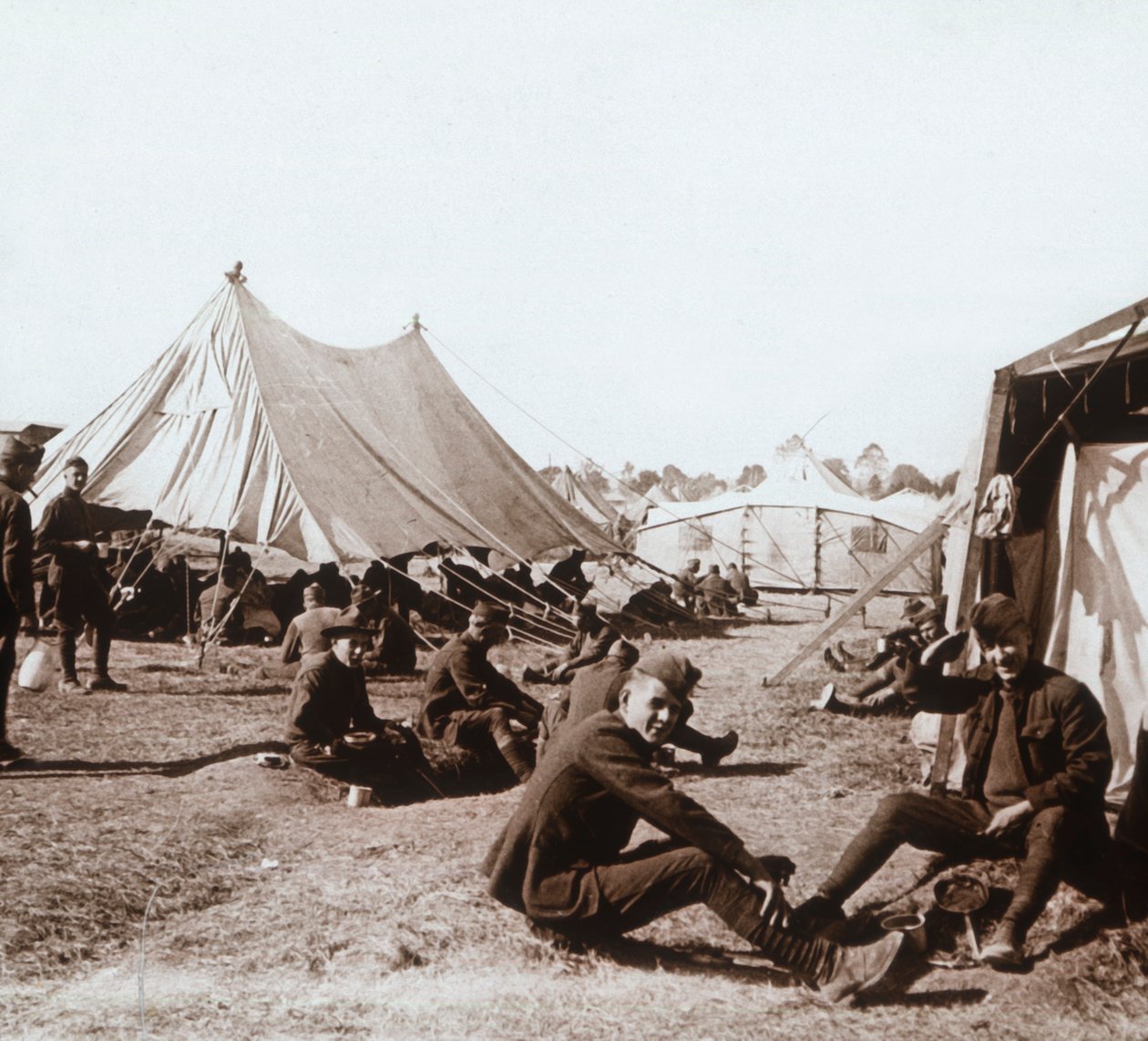 Amerikanisches Lager, Melette, Frankreich, ca. 1914-1918 von Unbekannt