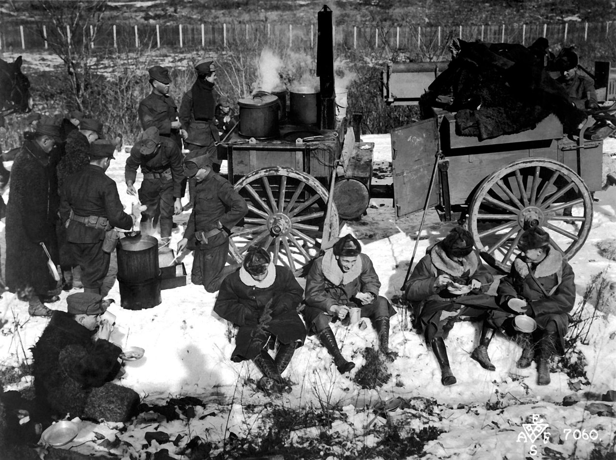 Ein amerikanisches Infanterielager in Sibirien, Russland, Dezember 1918 von Unbekannt