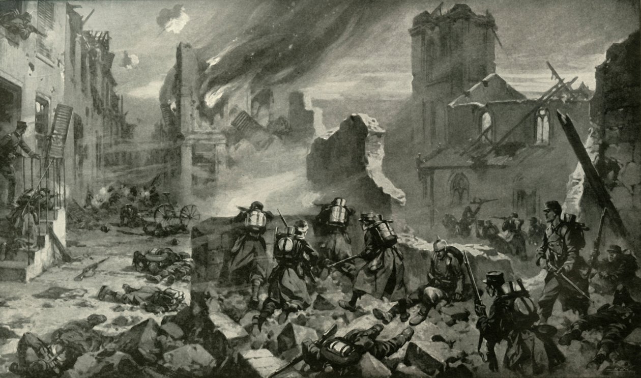 Ein Vorfall in den Schlachten an der Maas, 1919 von Unbekannt