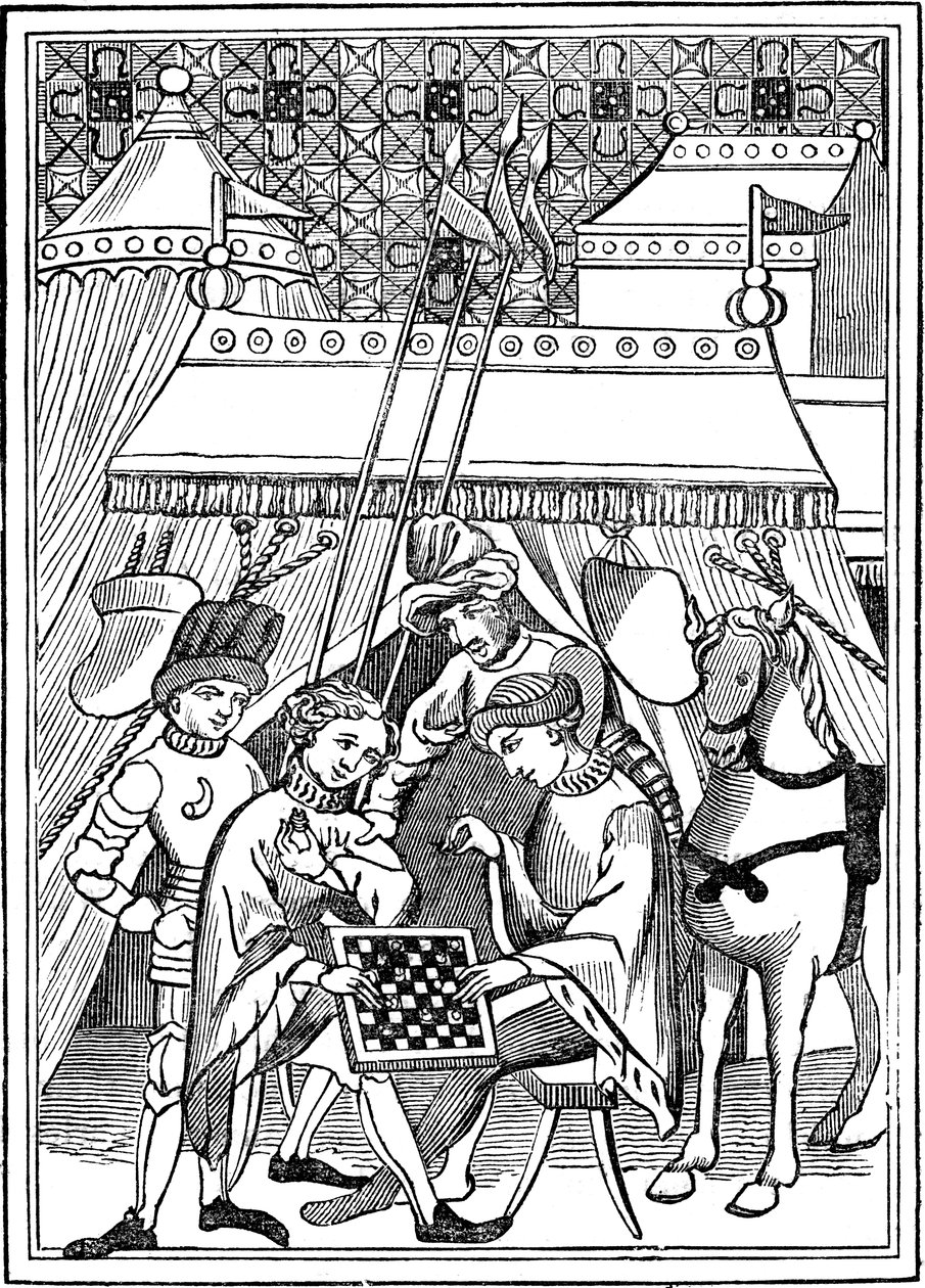 Altes Schachspiel, 14. Jahrhundert, 1833 von Unbekannt
