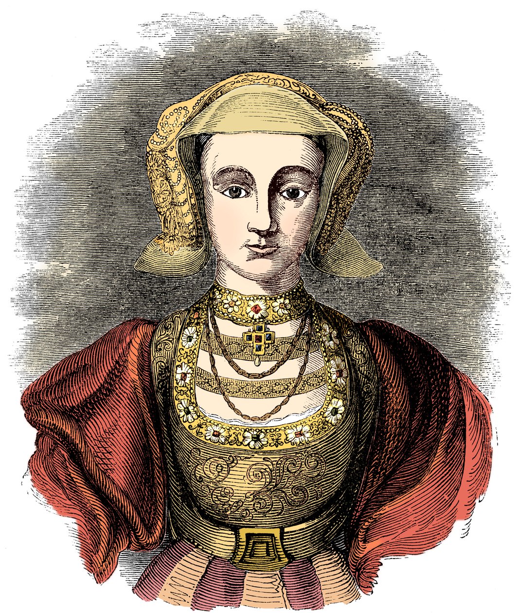 Anna von Kleve 1515-1557, vierte Frau von Heinrich VIII. von England, 19. Jahrhundert von Unbekannt