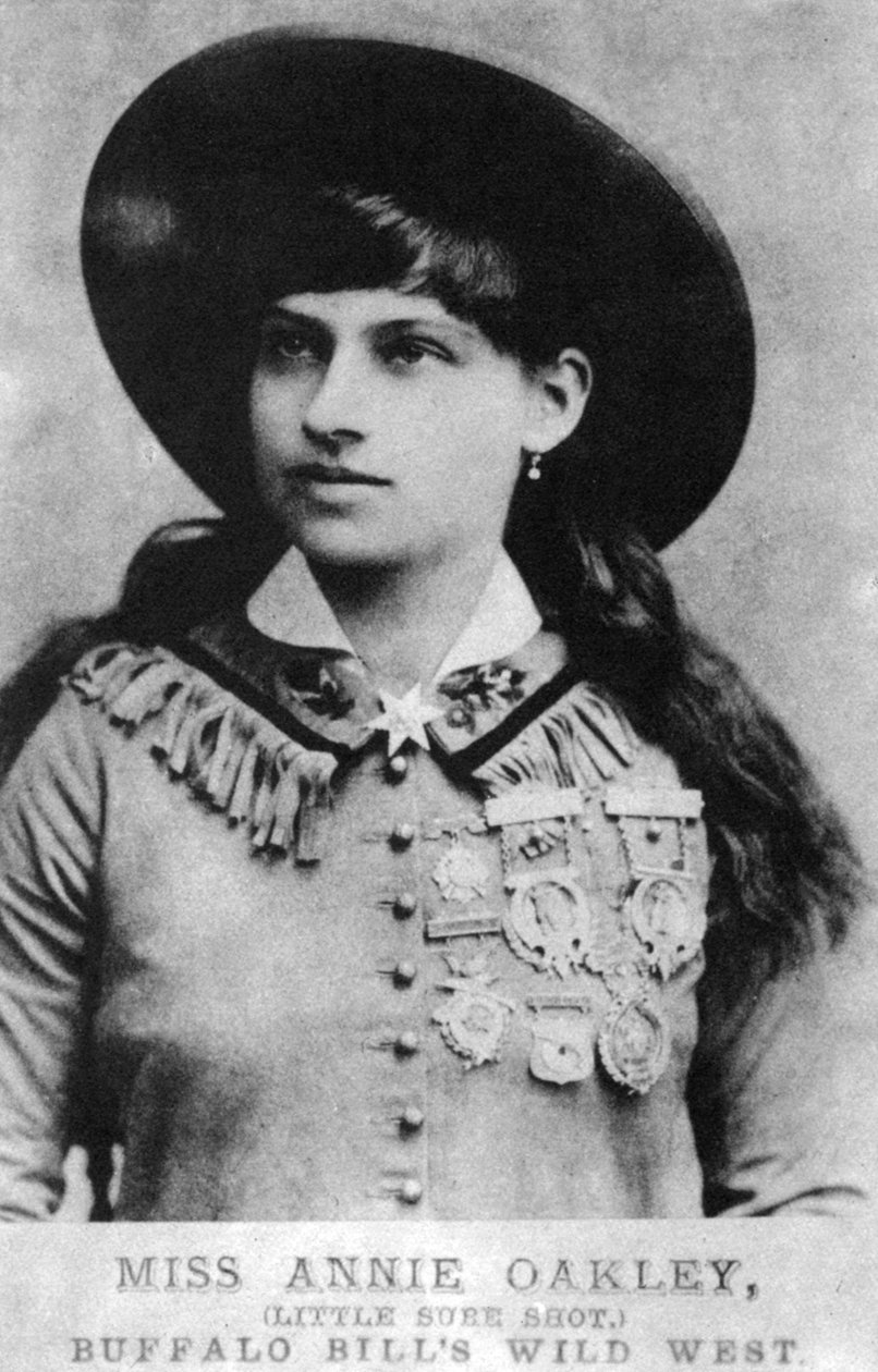 Annie Oakley, amerikanische Scharfschützin, spätes 19. Jahrhundert 1954 von Unbekannt