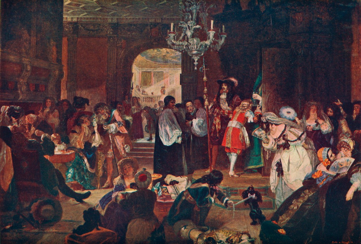 Vorkammer in Whitehall während der Sterbenden Momente von Karl II., 1685, 1905 von Unbekannt