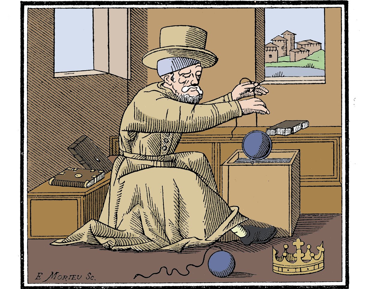 Archimedes c287-212 v. Chr., antiker griechischer Mathematiker und Erfinder, 1866 von Unbekannt