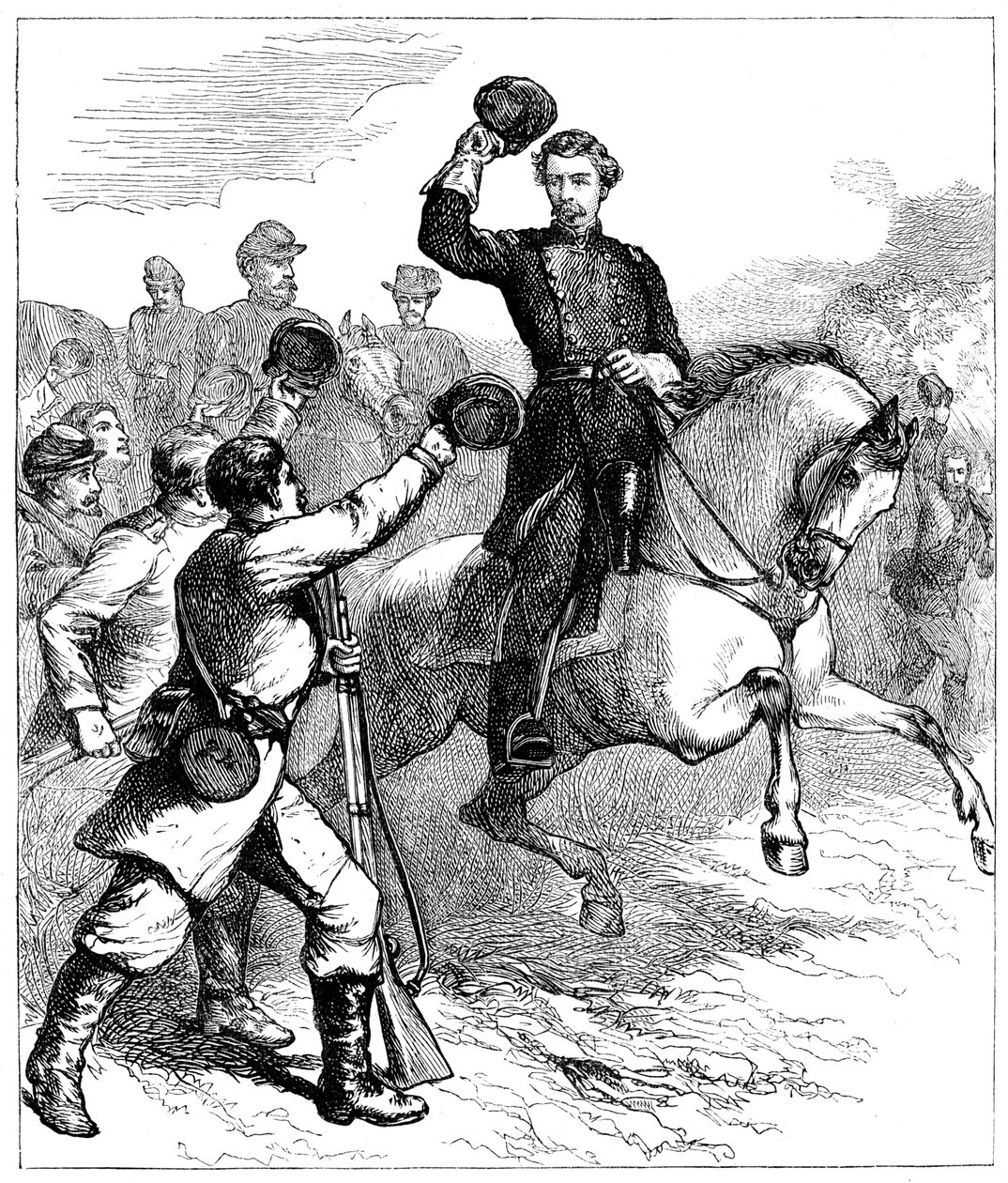 Ankunft von General McClellan in Williamsburg, Virginia, 1862, um 1880 von Unbekannt