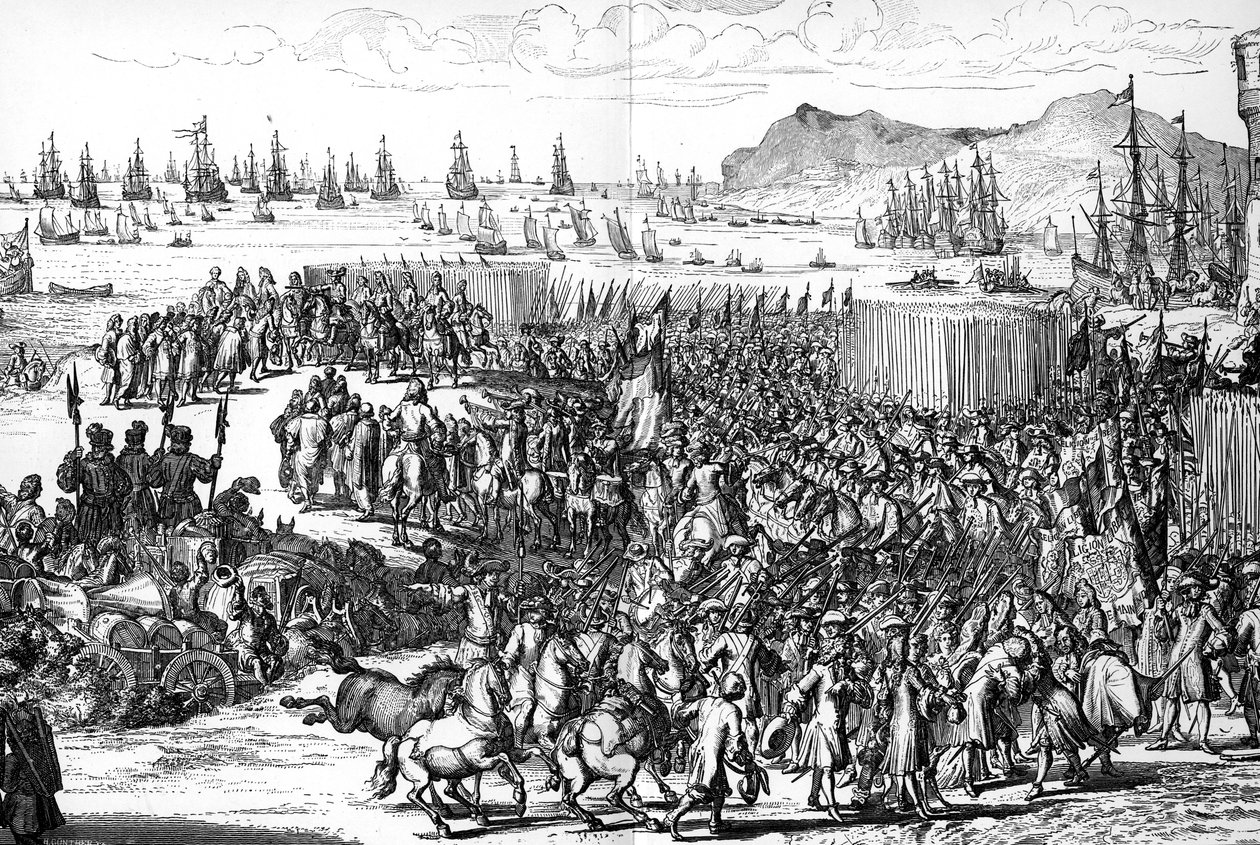 Ankunft von Wilhelm von Oranien in England, 5. November 1688 von Unbekannt