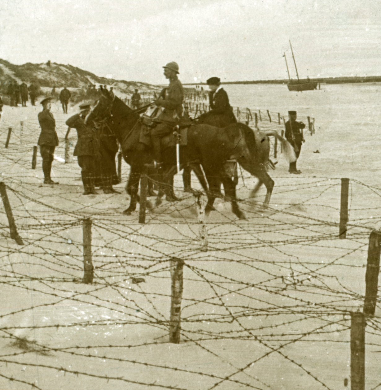 Ankunft in La Panne, Flandern, Belgien, um 1914-1918 von Unbekannt