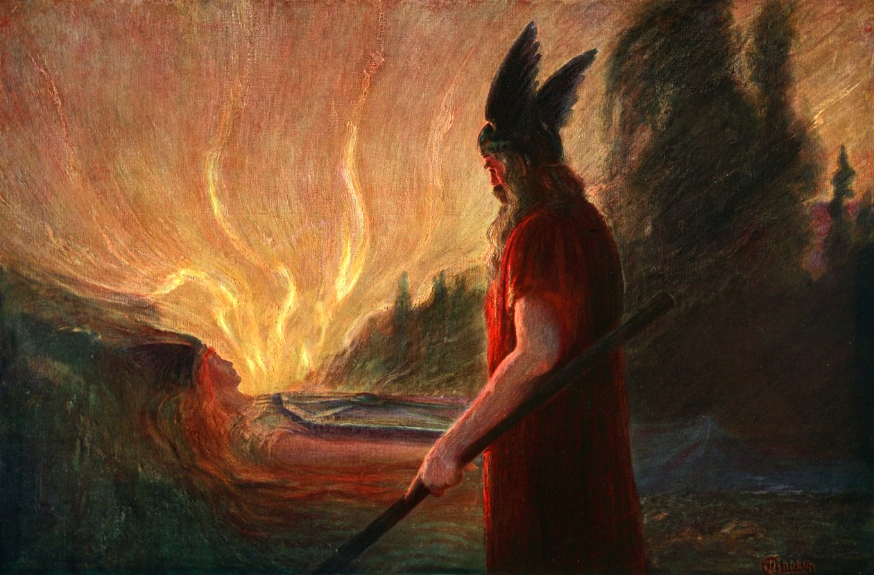 Als die Flammen steigen, verlässt Wotan von Unbekannt
