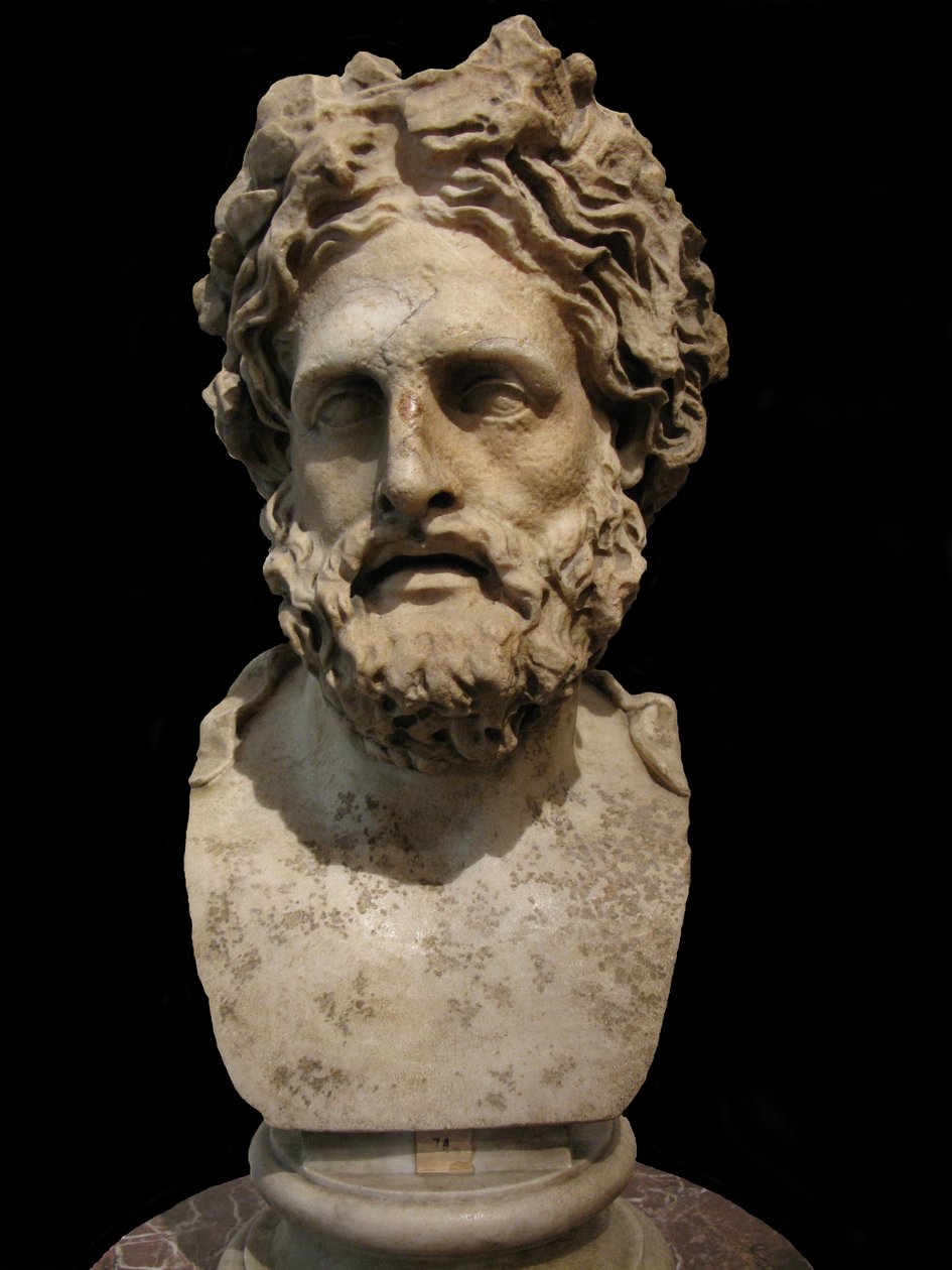 Asklepios, Gott der Medizin und Heilung. Römische Kopie der griechischen Statue von Phyromachos, 2. Jahrhundert v. Chr. von Unbekannt