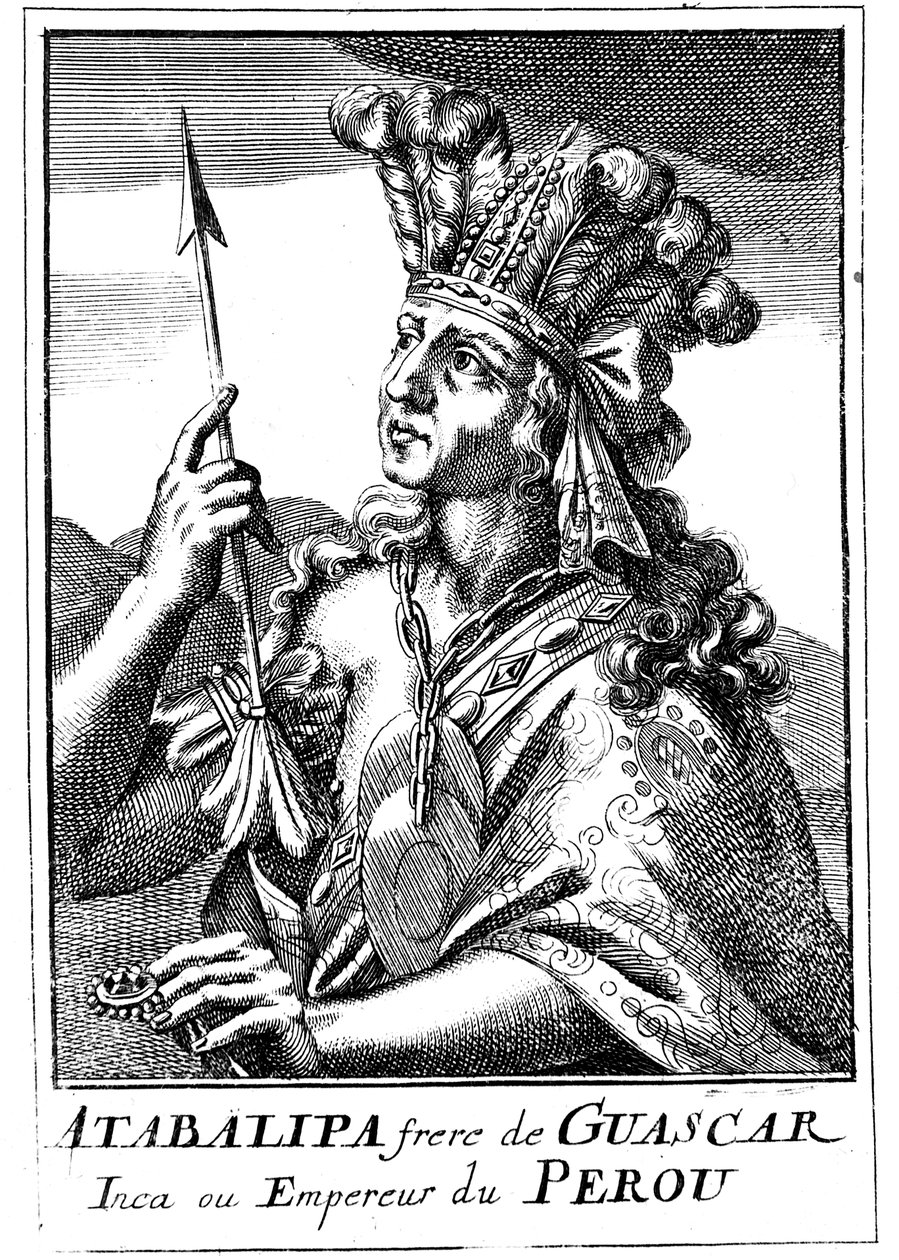 Atahualpa, gestorben 1553, letzter Inka-Kaiser von Peru, 1686 von Unbekannt
