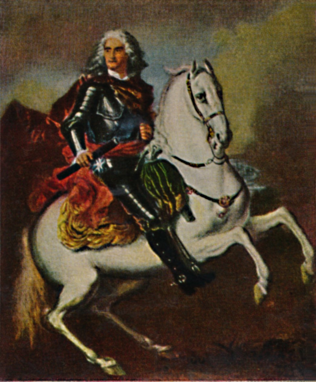 August der Starke 1670-1733 - Gemälde von Silvestre, 1934 von Unbekannt