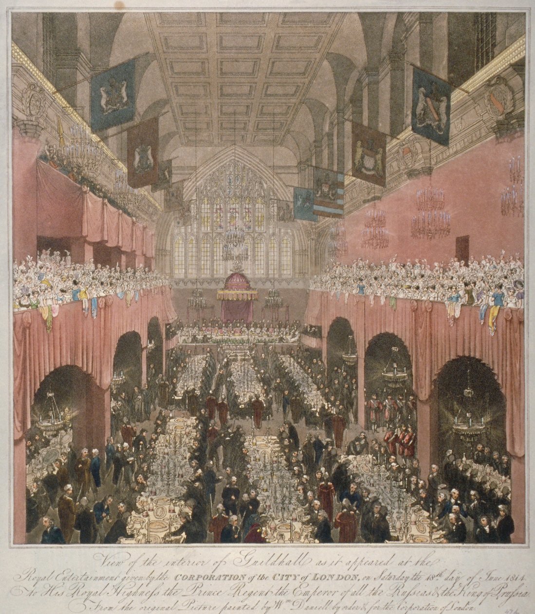 Bankett in der Guildhall, City of London, 1814-1815 von Unbekannt