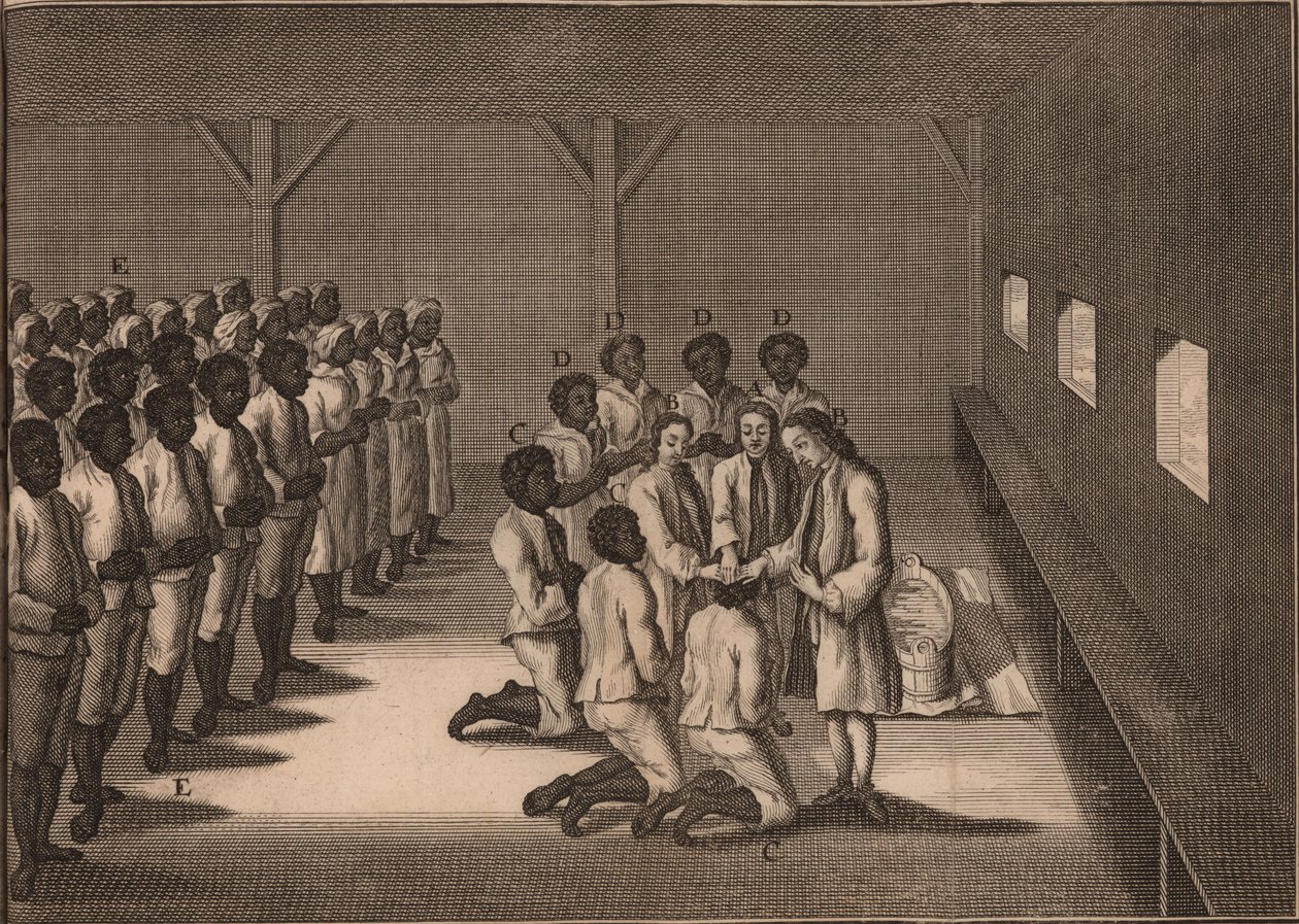 Taufe von schwarzen Sklaven, 1757 von Unbekannt