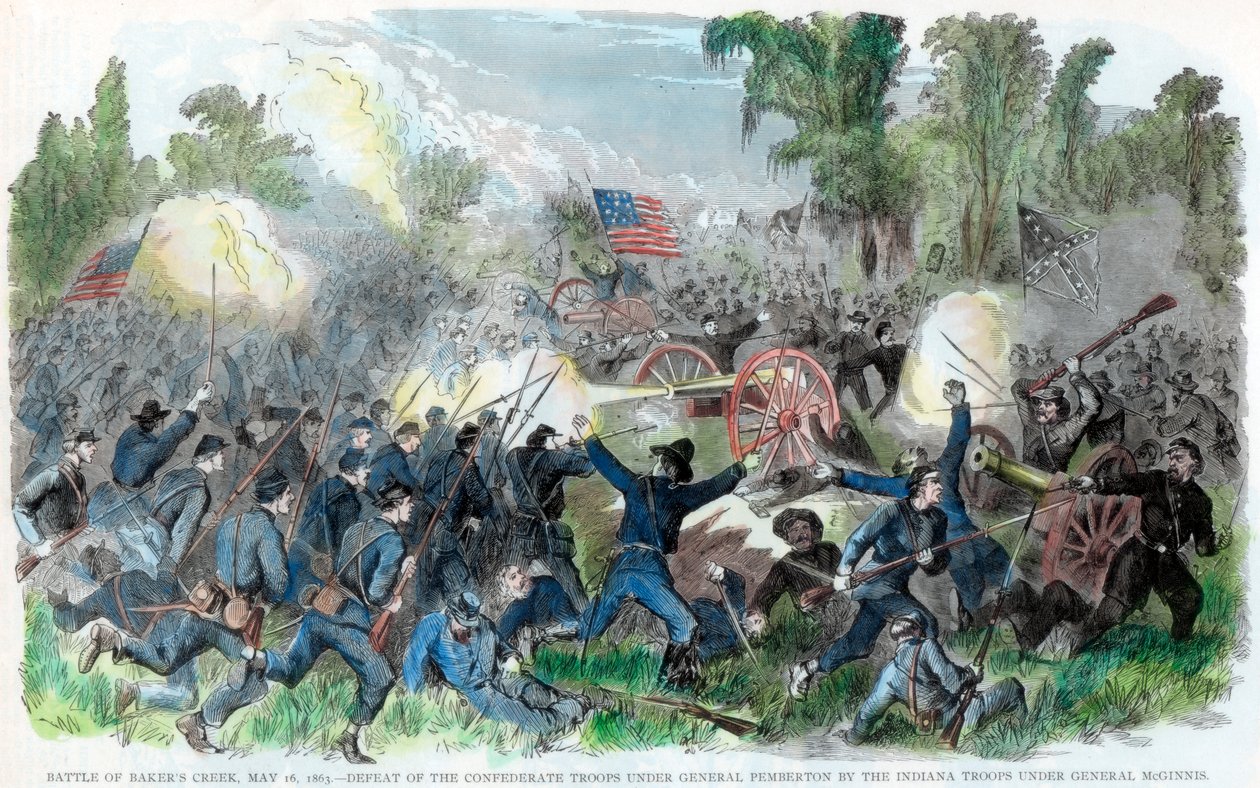 Schlacht von Bakers Creek, Mississippi, Amerikanischer Bürgerkrieg, 16. Mai 1863 von Unbekannt