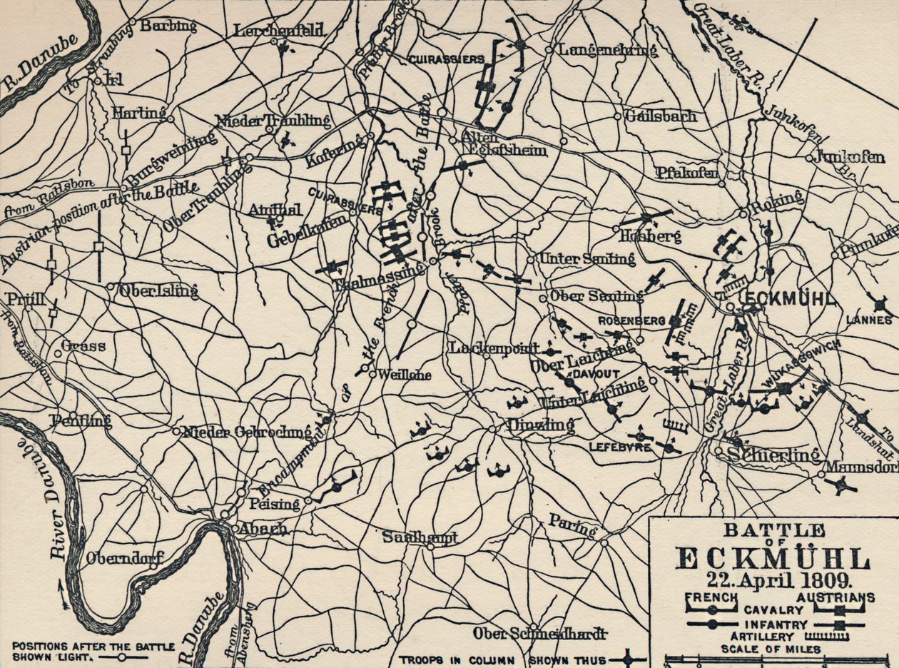 Schlacht bei Eckmühl, 22. April 1809 von Unbekannt