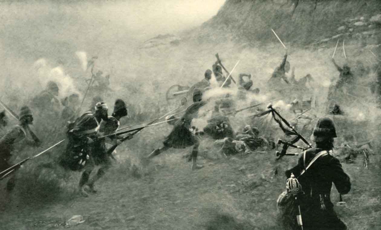 Schlacht von Kandahar - Die 92. sollen die Kanonen erobern, 1901 von Unbekannt