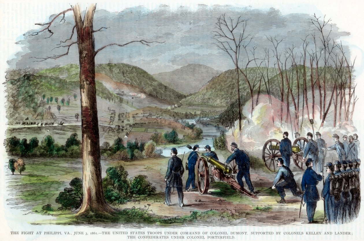Schlacht von Philippi, West Virginia, Amerikanischer Bürgerkrieg, 3. Juni 1861 von Unbekannt