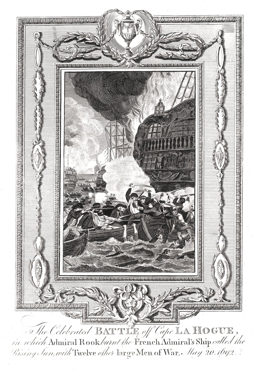Schlacht vor Kap LaHogue, 1692 von Unbekannt