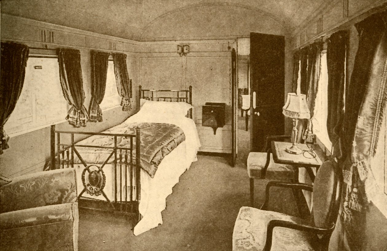 Schlafzimmer, Königssalon, London und Nordostbahn, 1930 von Unbekannt