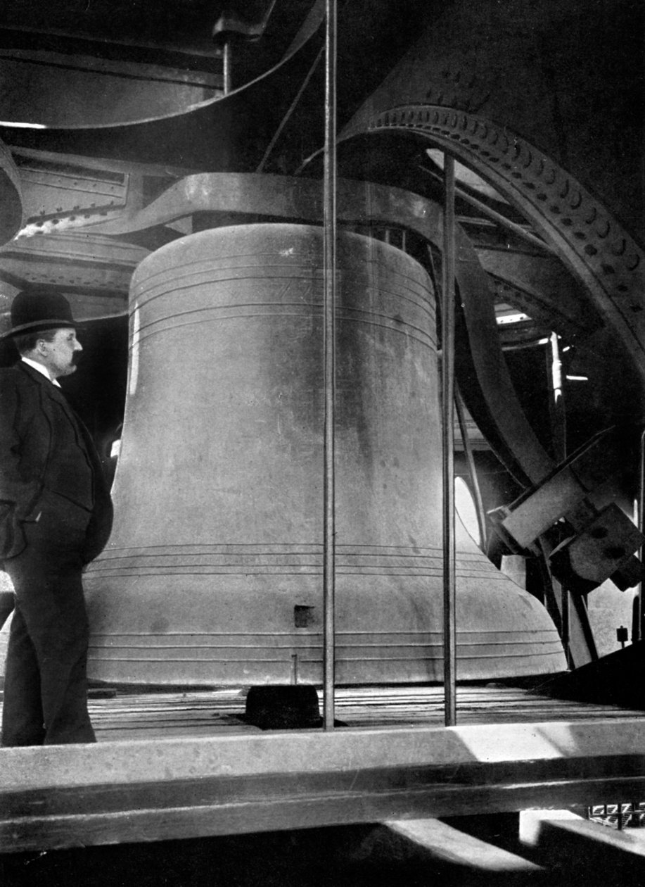Glocke im Turm von Big Ben, Palace of Westminster, London, ca. 1905 von Unbekannt