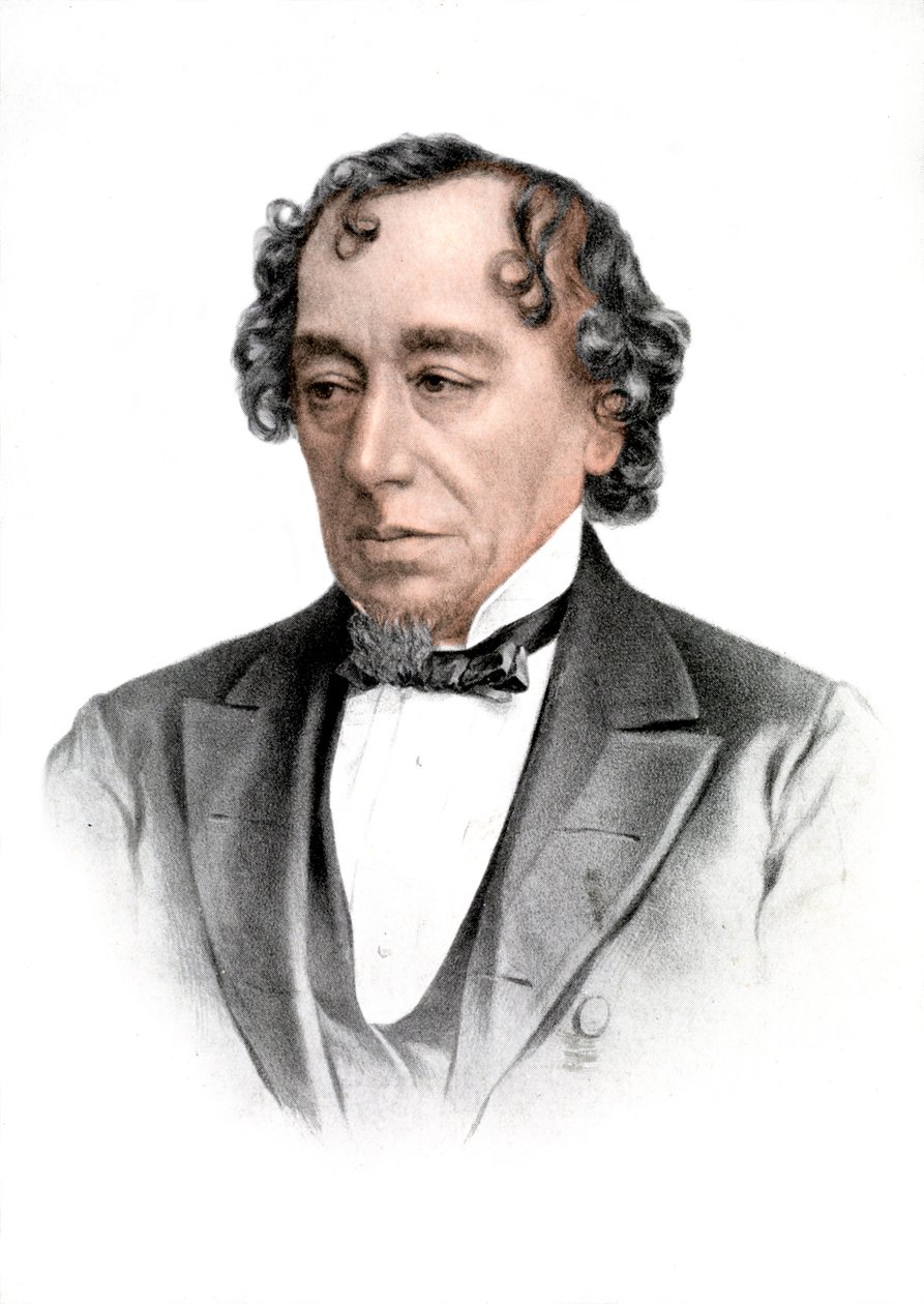 Benjamin Disraeli, englischer Staatsmann und literarische Figur des 19. Jahrhunderts, 1905 von Unbekannt