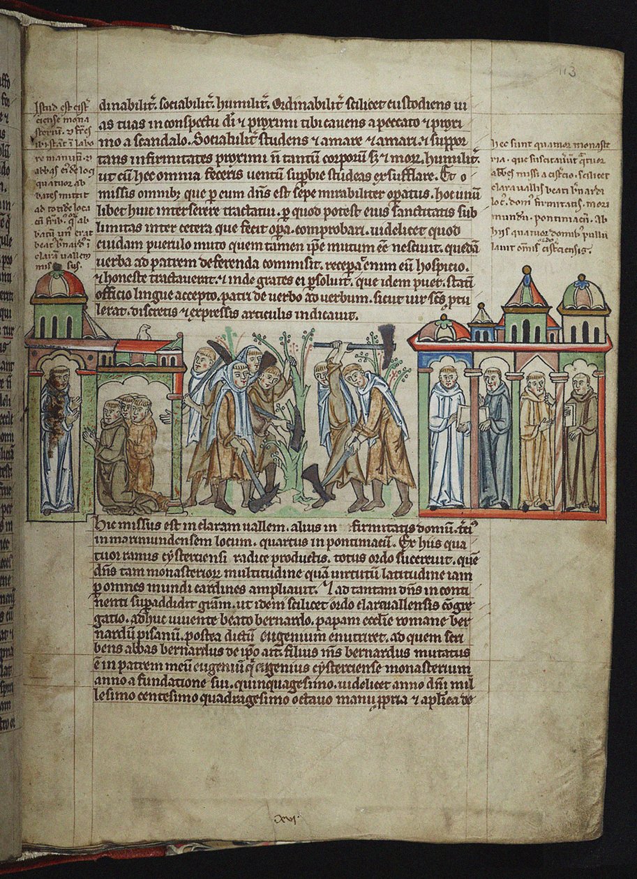 Bernhard von Clairvaux sendet Mönche zu Tochterhäusern, Zisterziensermönche, 1249-1250 von Unbekannt