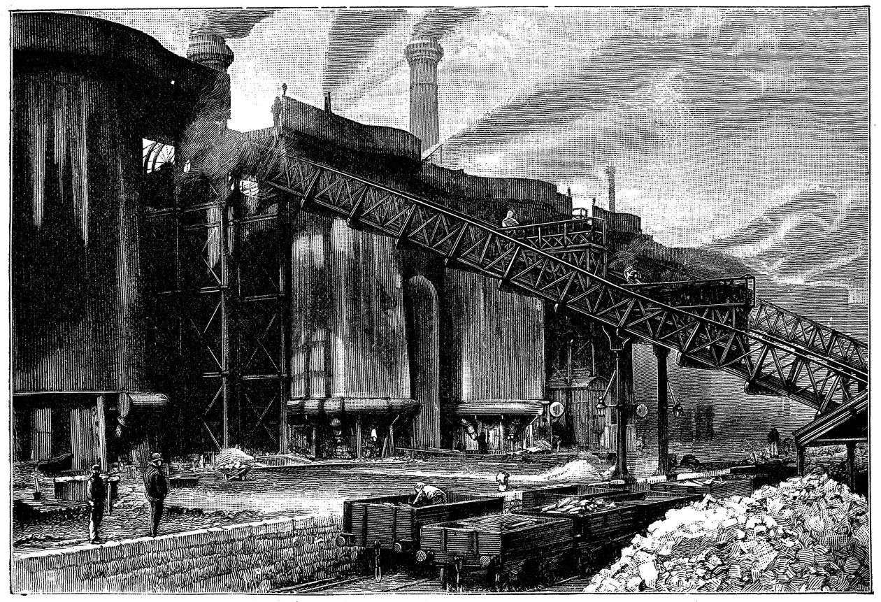 Hochöfen, Barrow Hematite Iron and Steel Company, Barrow-in-Furness, Cumbria, 1890 von Unbekannt