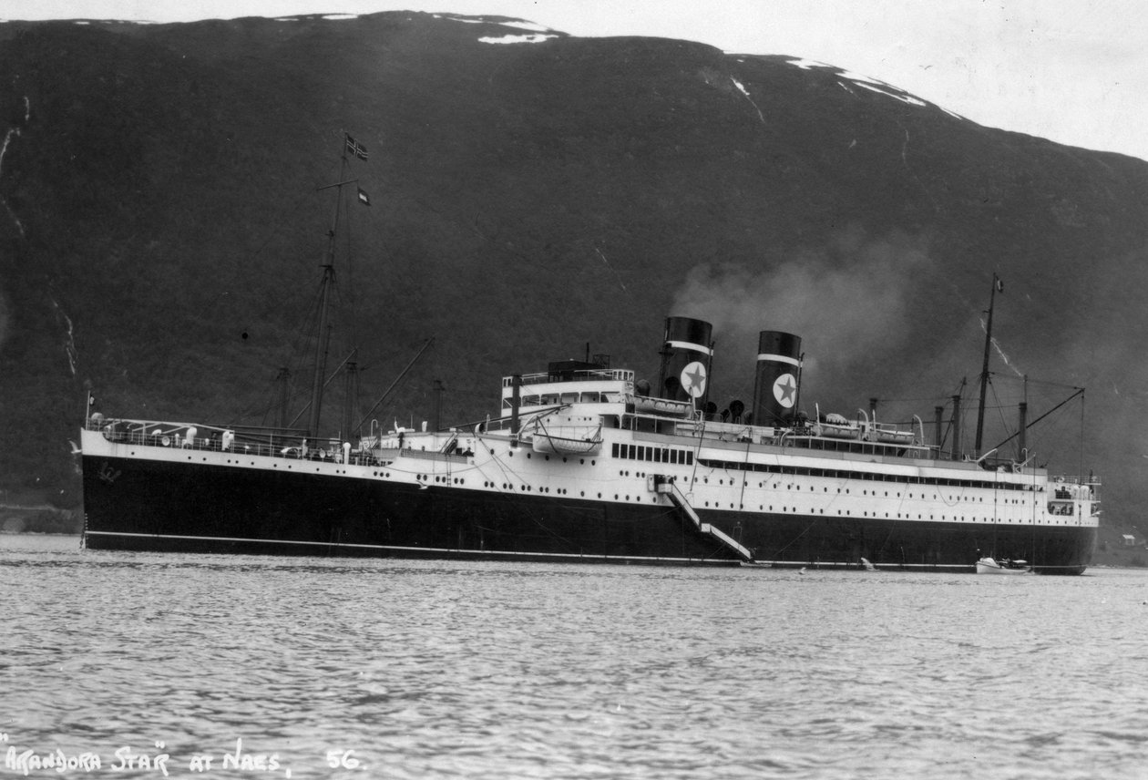 Blue Star Line Kreuzfahrtschiff SS Arandora Star, Norwegen, um 1927-1939 von Unbekannt