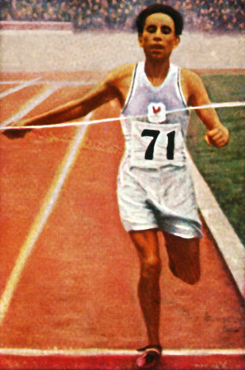 Boughera El Ouafi gewinnt den Marathon für Frankreich, 1928 von Unbekannt