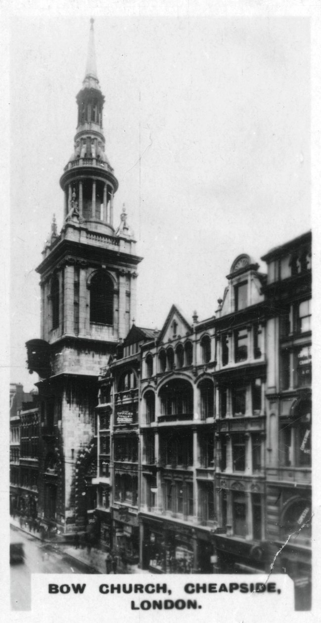 Bow Church, Cheapside, London, um 1920er von Unbekannt