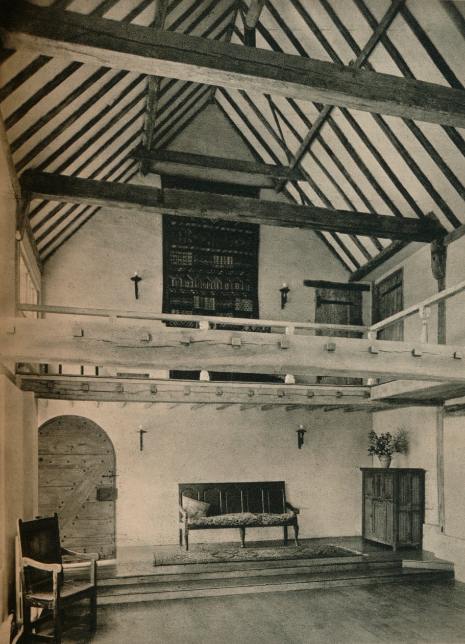 Boxhurst Farm, Kent: Ende des Tanzsaals. Restauriert und umgebaut von Oliver Hill, um 1928 von Unbekannt