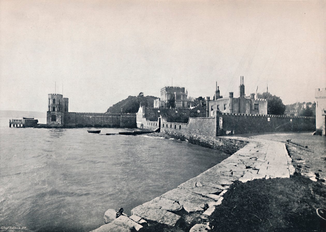 Branksea Island - Gesamtansicht des Schlosses, 1895 von Unbekannt