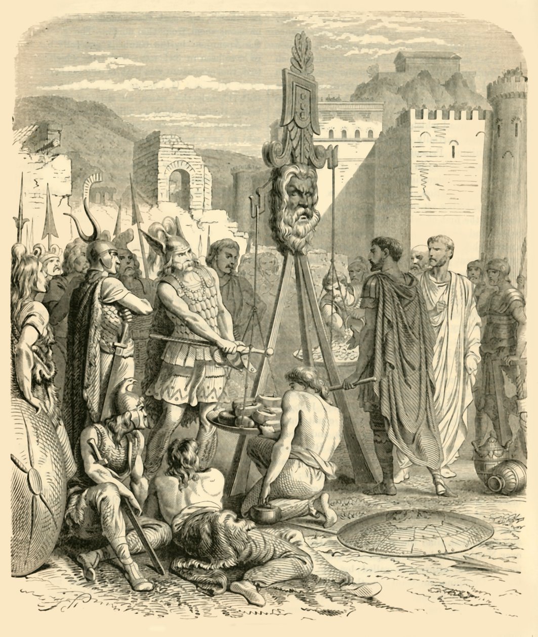 Brennus in Rom, 1890 von Unbekannt