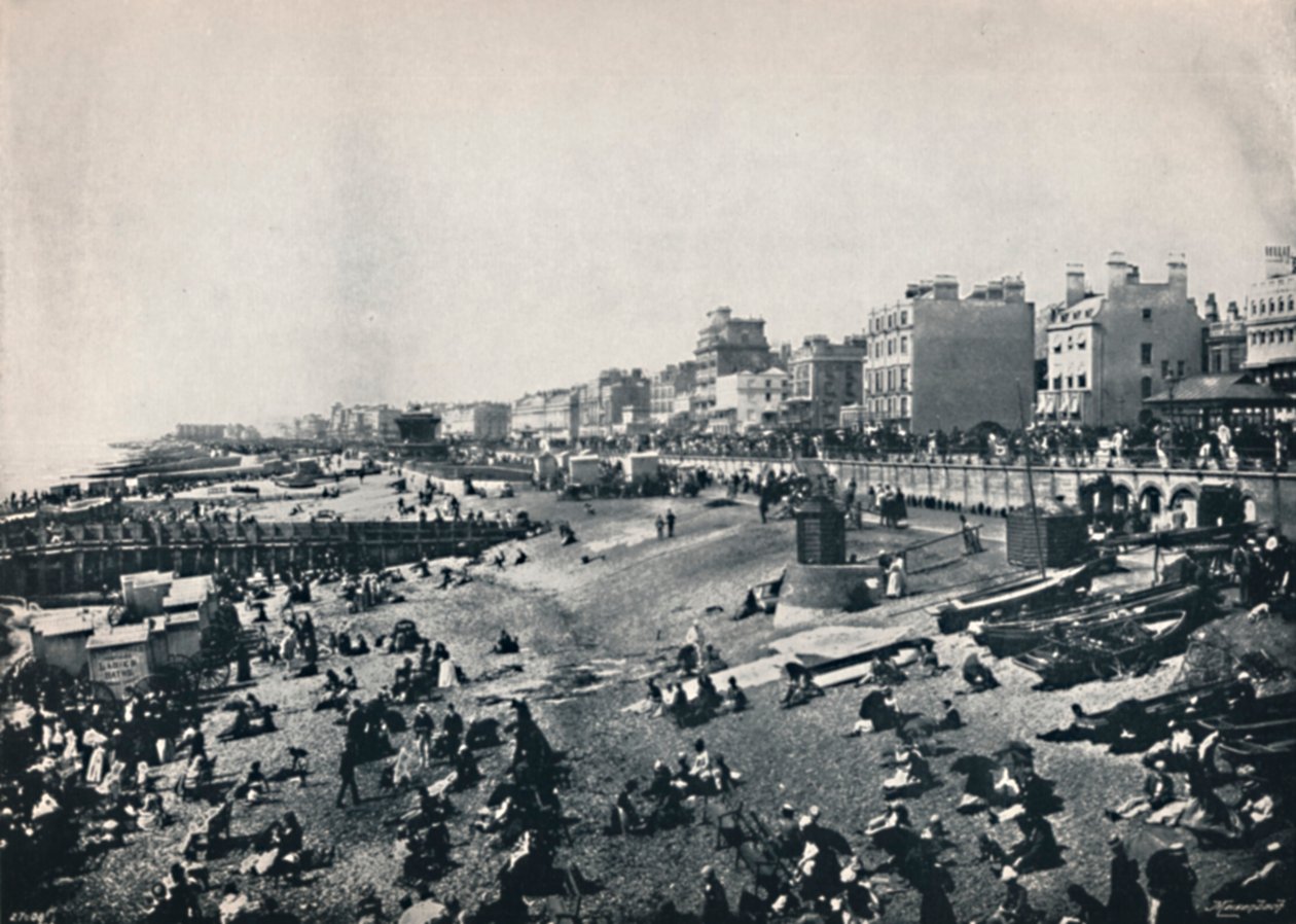 Brighton - Ein langer Strandabschnitt, 1895 von Unbekannt