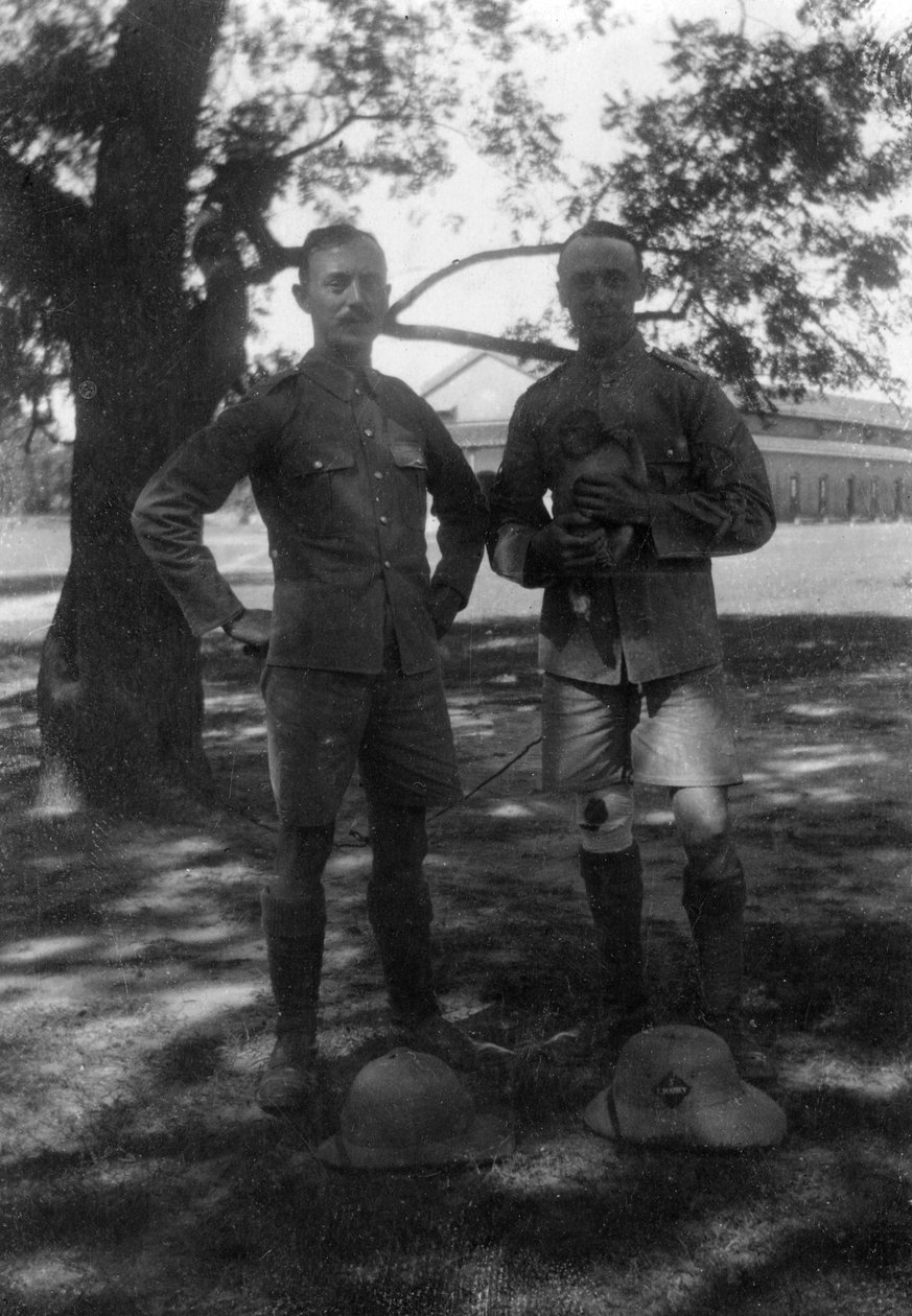 Britische Soldaten, Muttra, Indien, 1917 von Unbekannt
