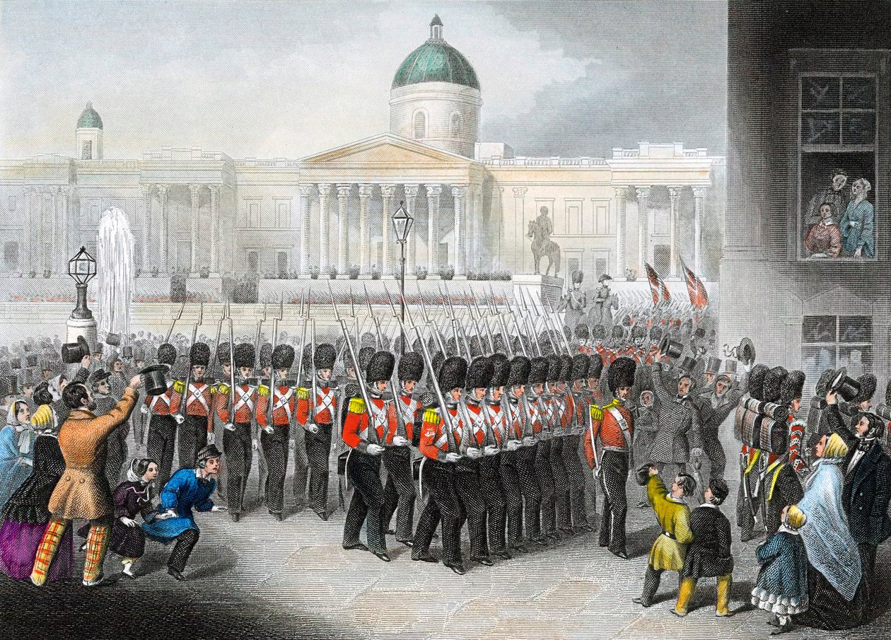 Britische Soldaten auf dem Weg in den Krimkrieg Russisch-Türkischer Krieg 1853-1856, ca. 1860 von Unbekannt