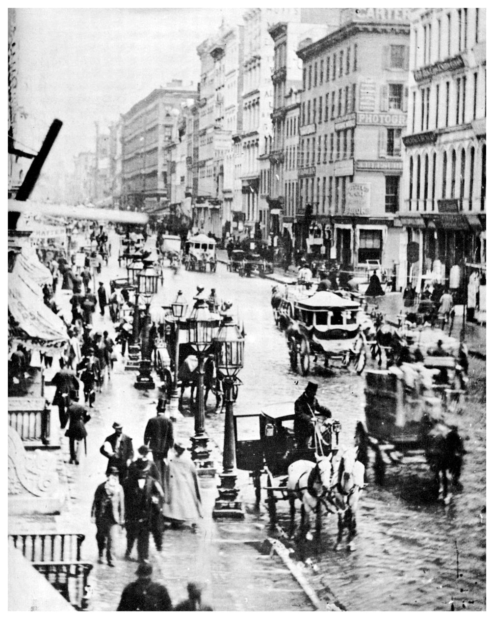 Broadway und Spring Street, New York City, USA, 1867 von Unbekannt