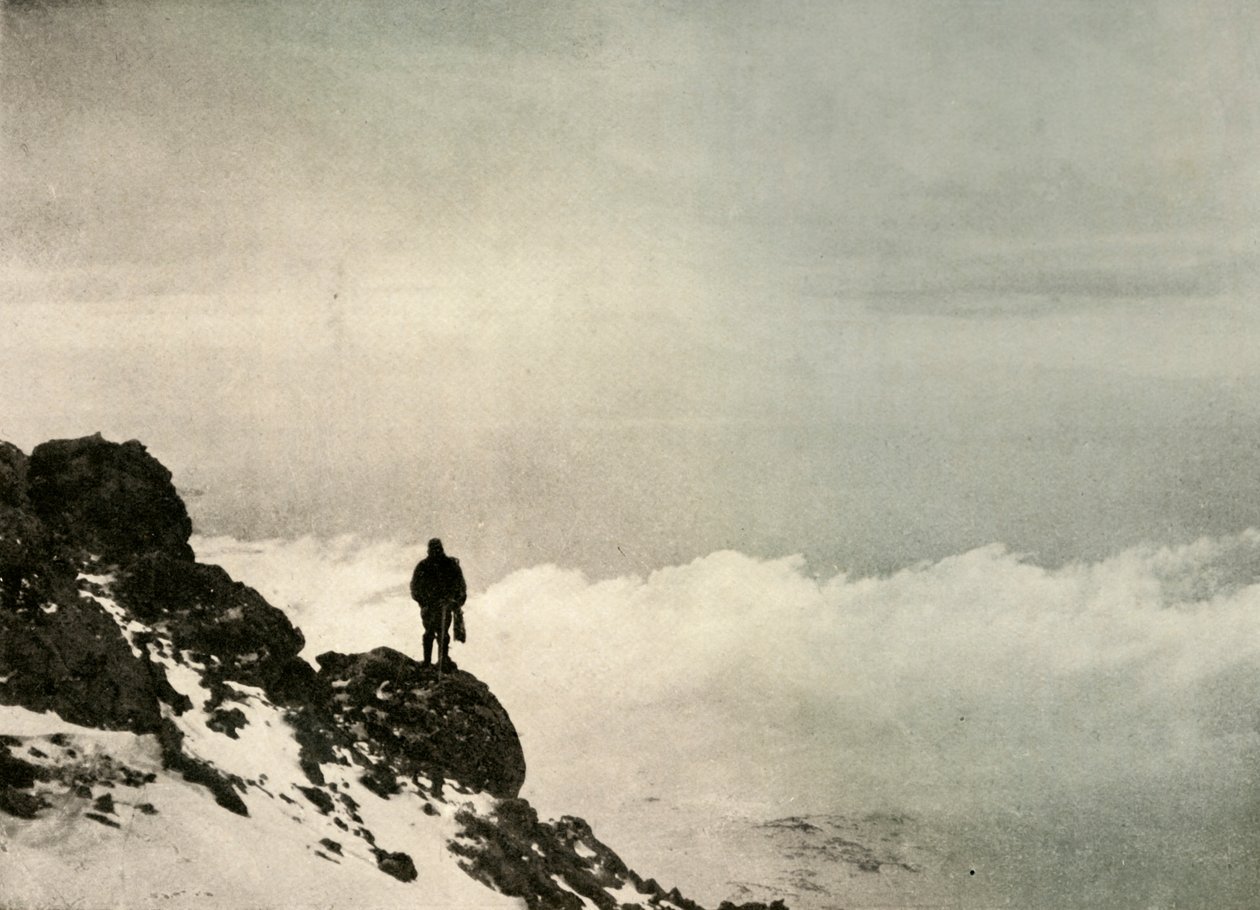 Brocklehurst blickt vom Mount Erebus herab, 1908, 1909 von Unbekannt