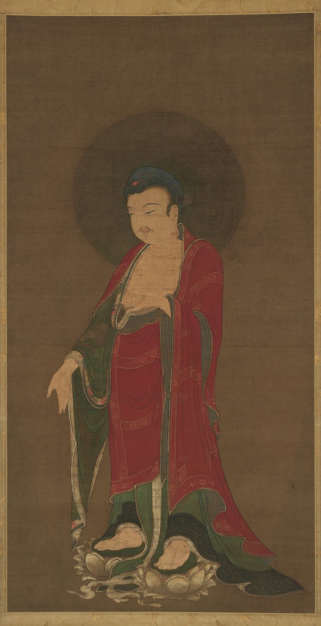 Buddha Amitabha steigt aus seinem Reinen Land herab von Unbekannt