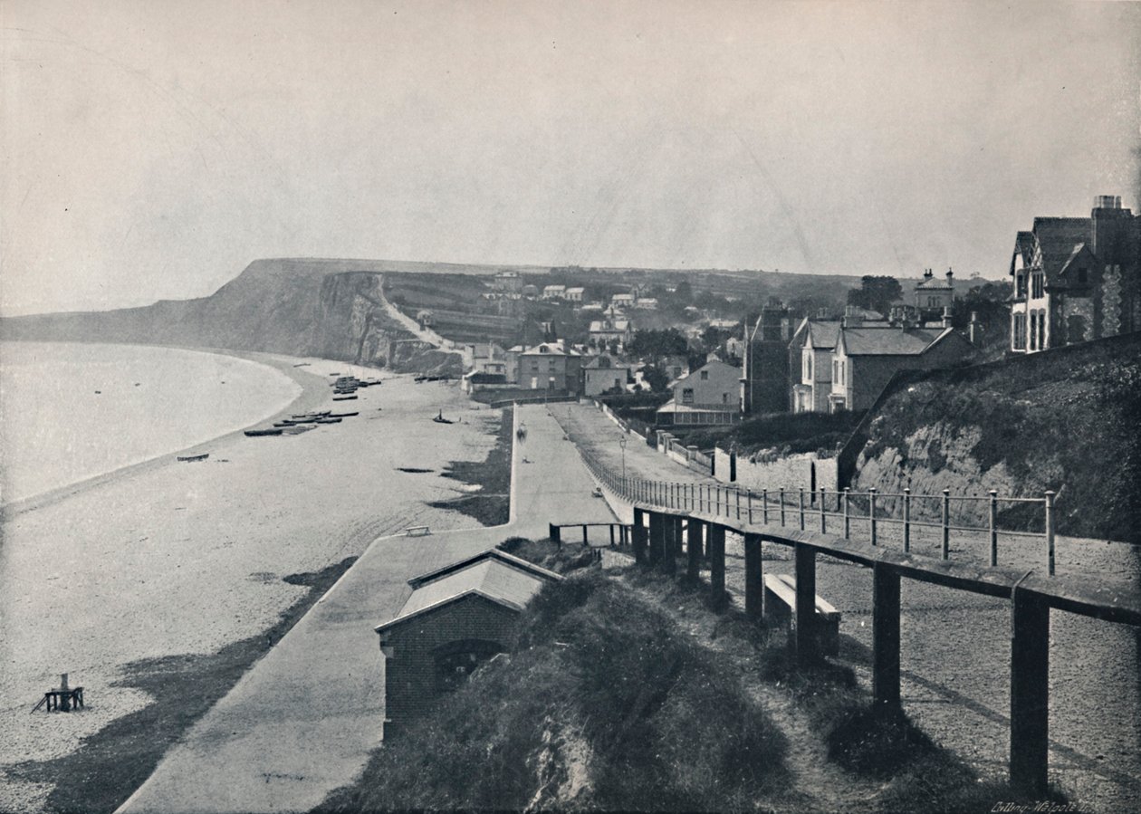Budleigh Salterton - Gesamtansicht des Tals, 1895 von Unbekannt