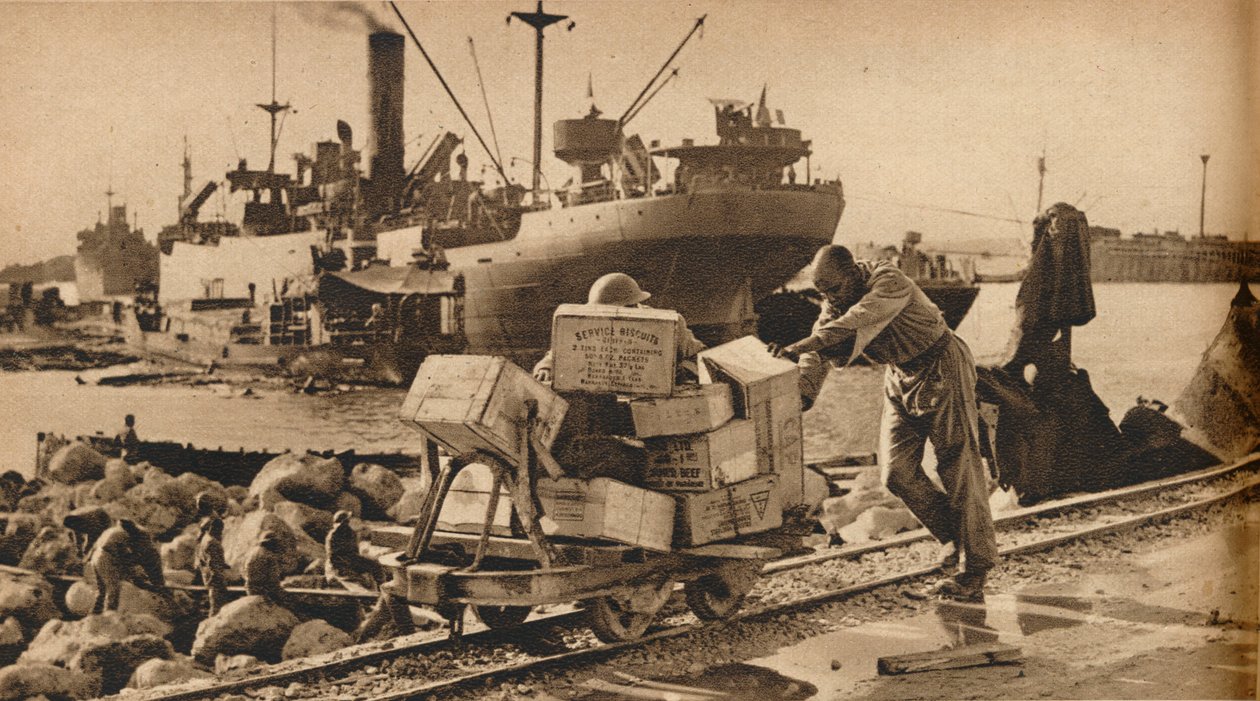 Geschäftiges Treiben in Bengasi, 1943 von Unbekannt
