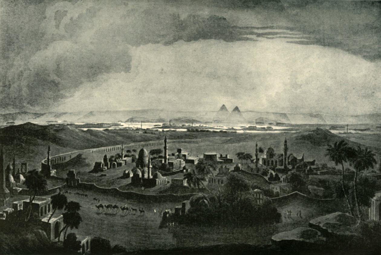 Kairo und die Pyramiden, frühes 19. Jahrhundert, 1901 von Unbekannt