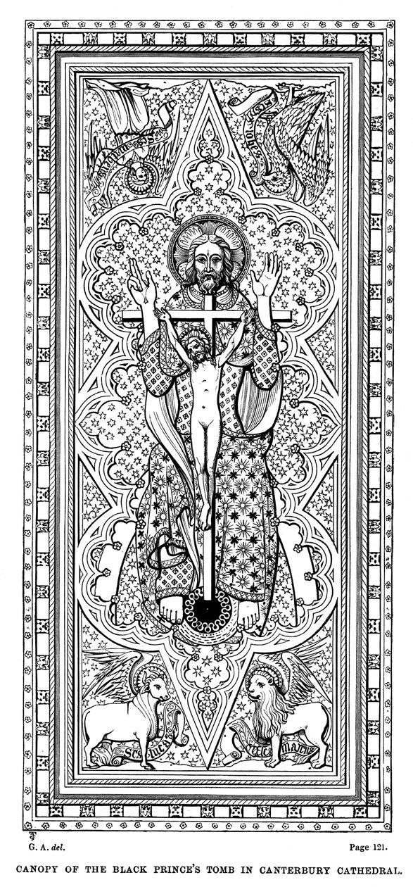 Baldachin des Grabes des Schwarzen Prinzen in der Kathedrale von Canterbury von Unbekannt