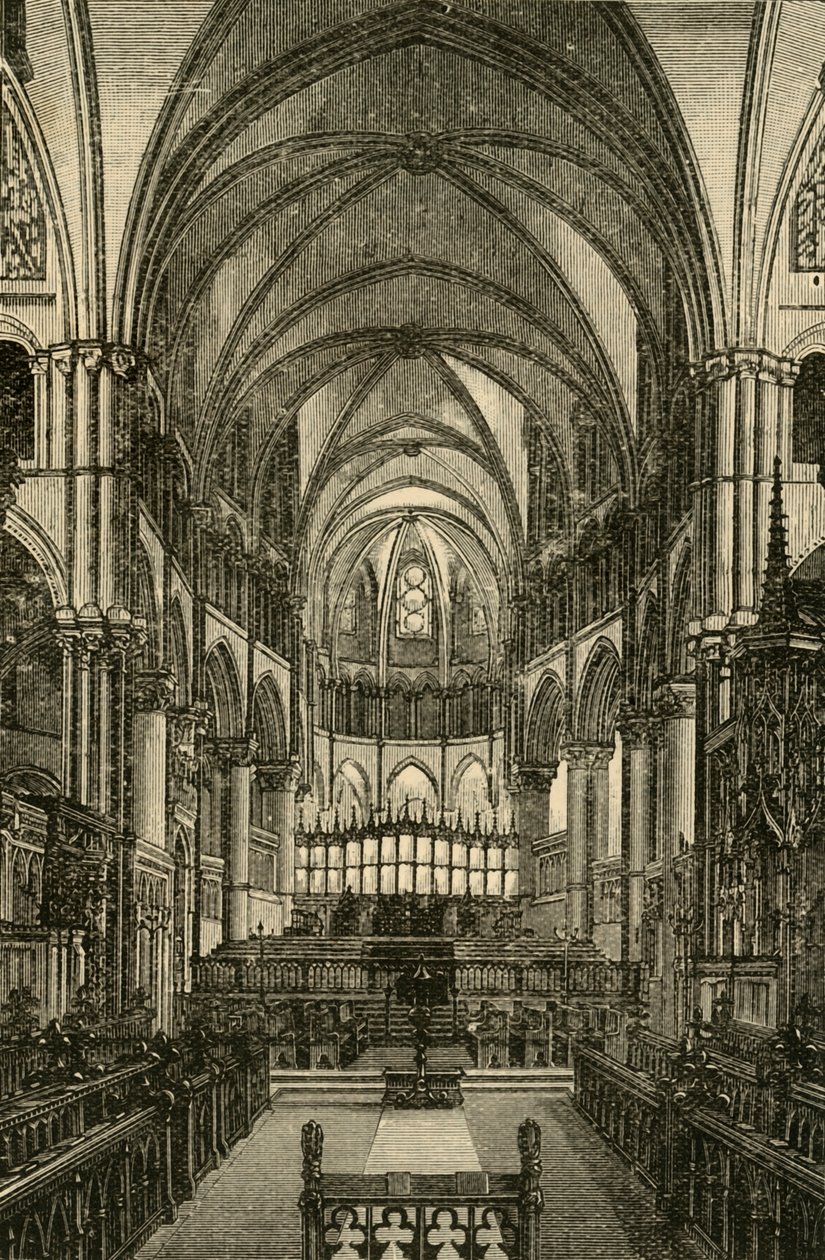 Kathedrale von Canterbury - Der Chor, 1898 von Unbekannt