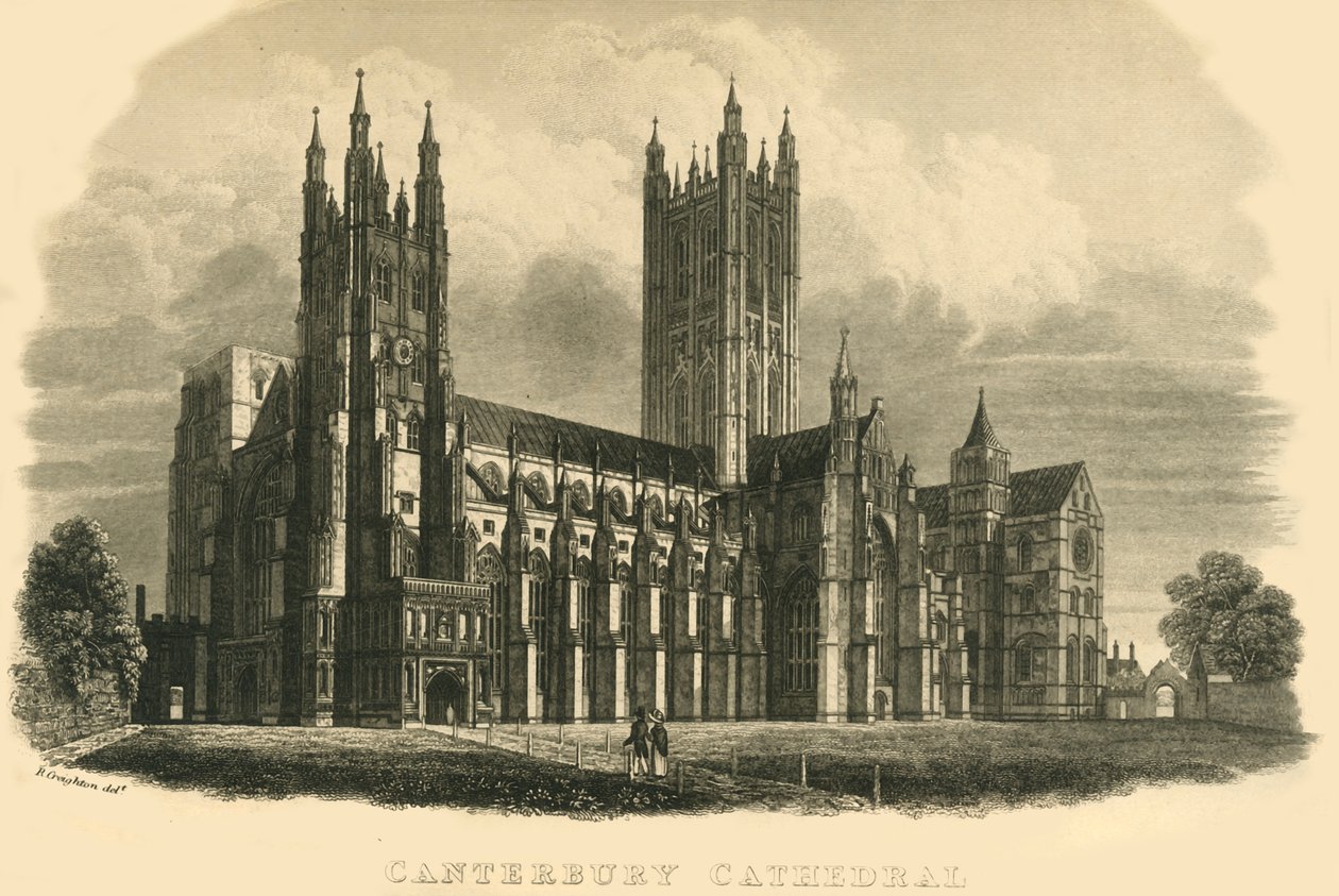 Kathedrale von Canterbury, frühes bis mittleres 19. Jahrhundert von Unbekannt