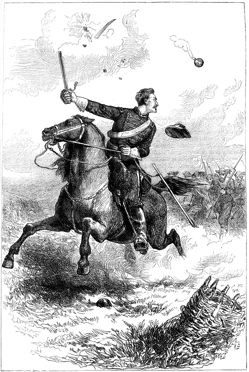 Captain Northrop führt den Angriff in Knoxville, Tennessee, Amerikanischer Bürgerkrieg, 1863 ca. 1880 von Unbekannt
