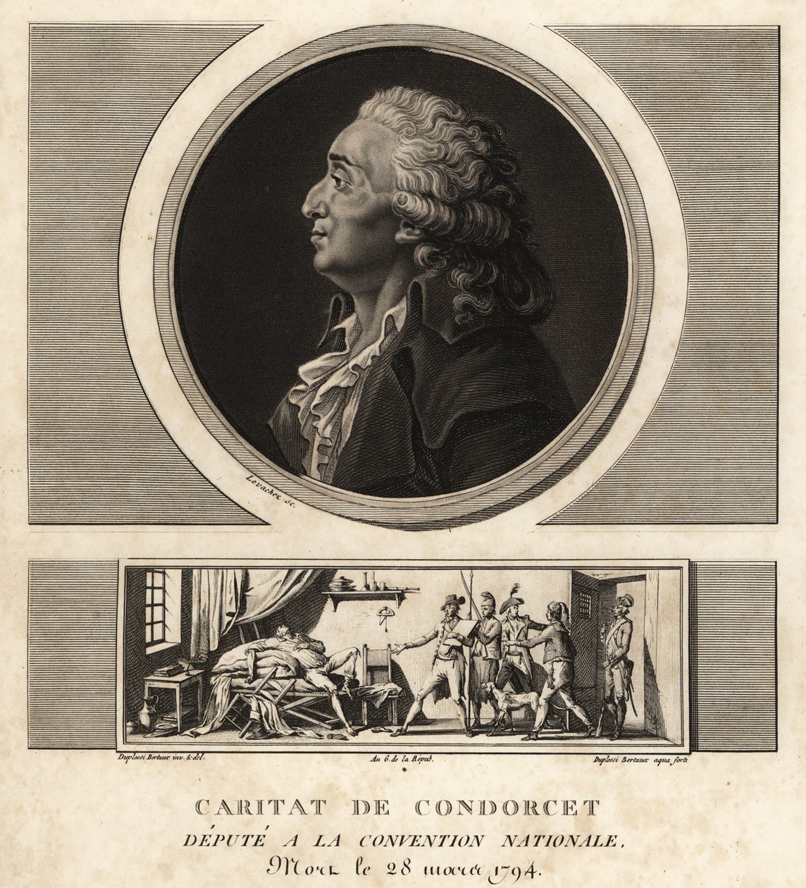 Caritat de Condorcet (1743-1794), französischer Philosoph und Mathematiker von Unbekannt