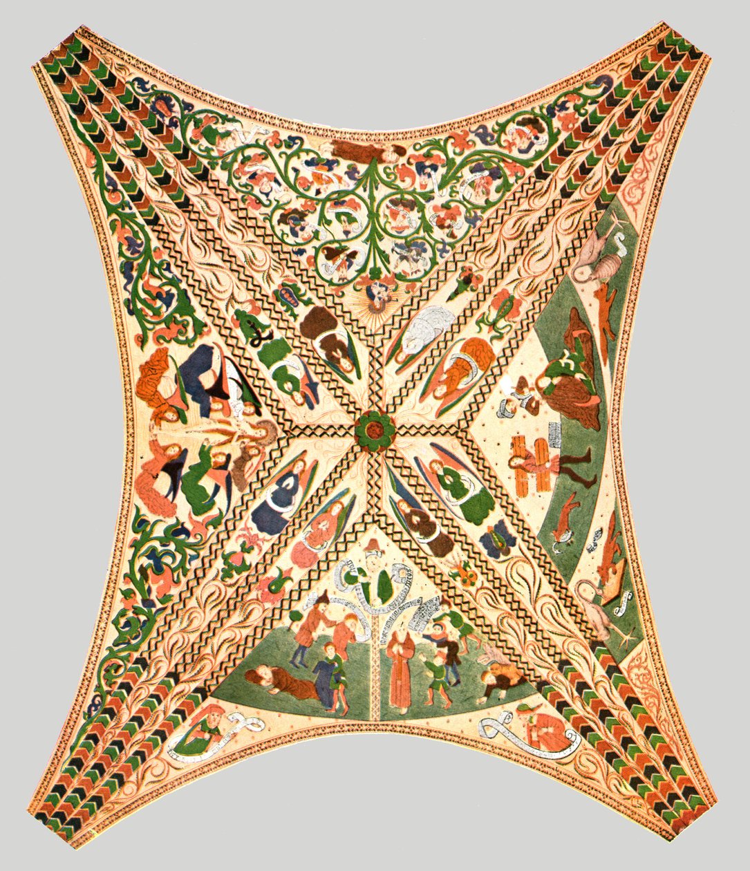 Deckenverzierung in der Floda Kirche, Flodafors, Södermanland, Schweden, 1928 von Unbekannt