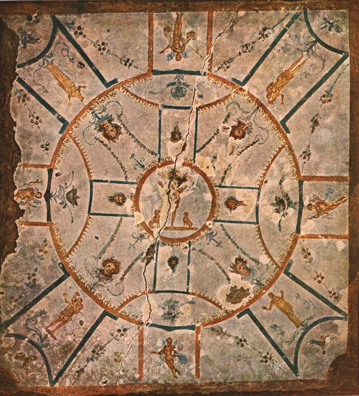 Decke in der Kammer des Hypogäums von Lucina...Rom, Italien, 1928 von Unbekannt