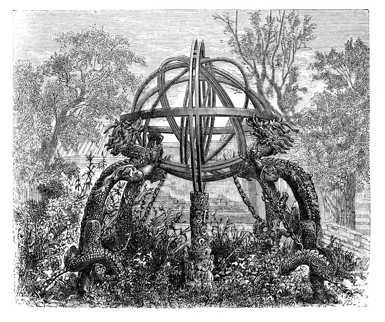 Himmelskugel im Alten Observatorium, Peking, um 1890 von Unbekannt